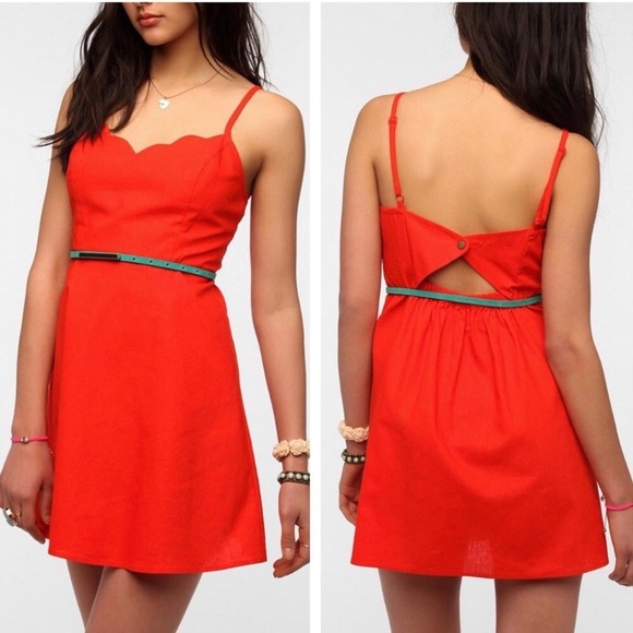 Urban Outfitters Dresses & Skirts - Urban Outfitters COPE Scalloped Trim Linen Dress